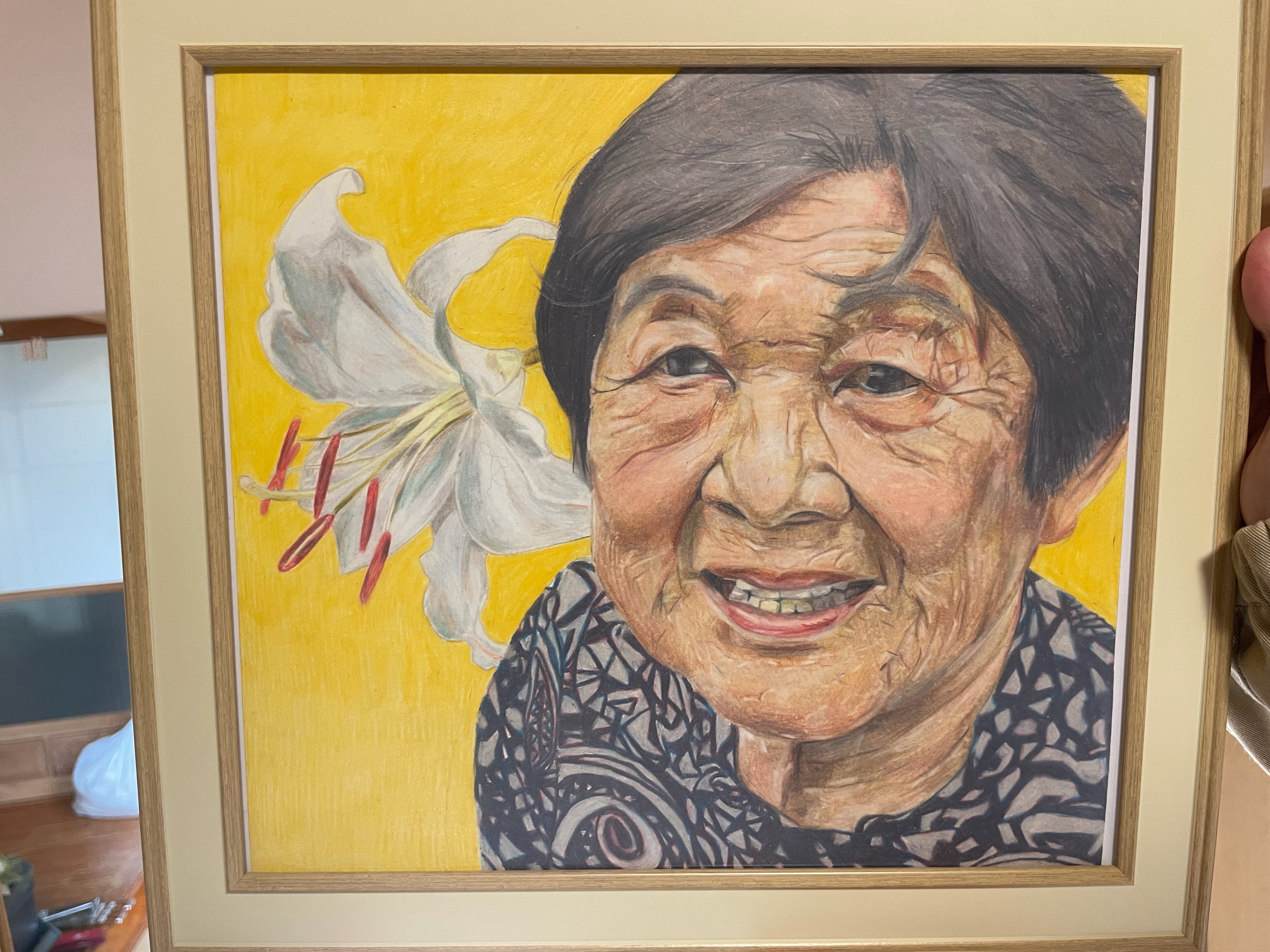 色鉛筆画で描いた人物作品