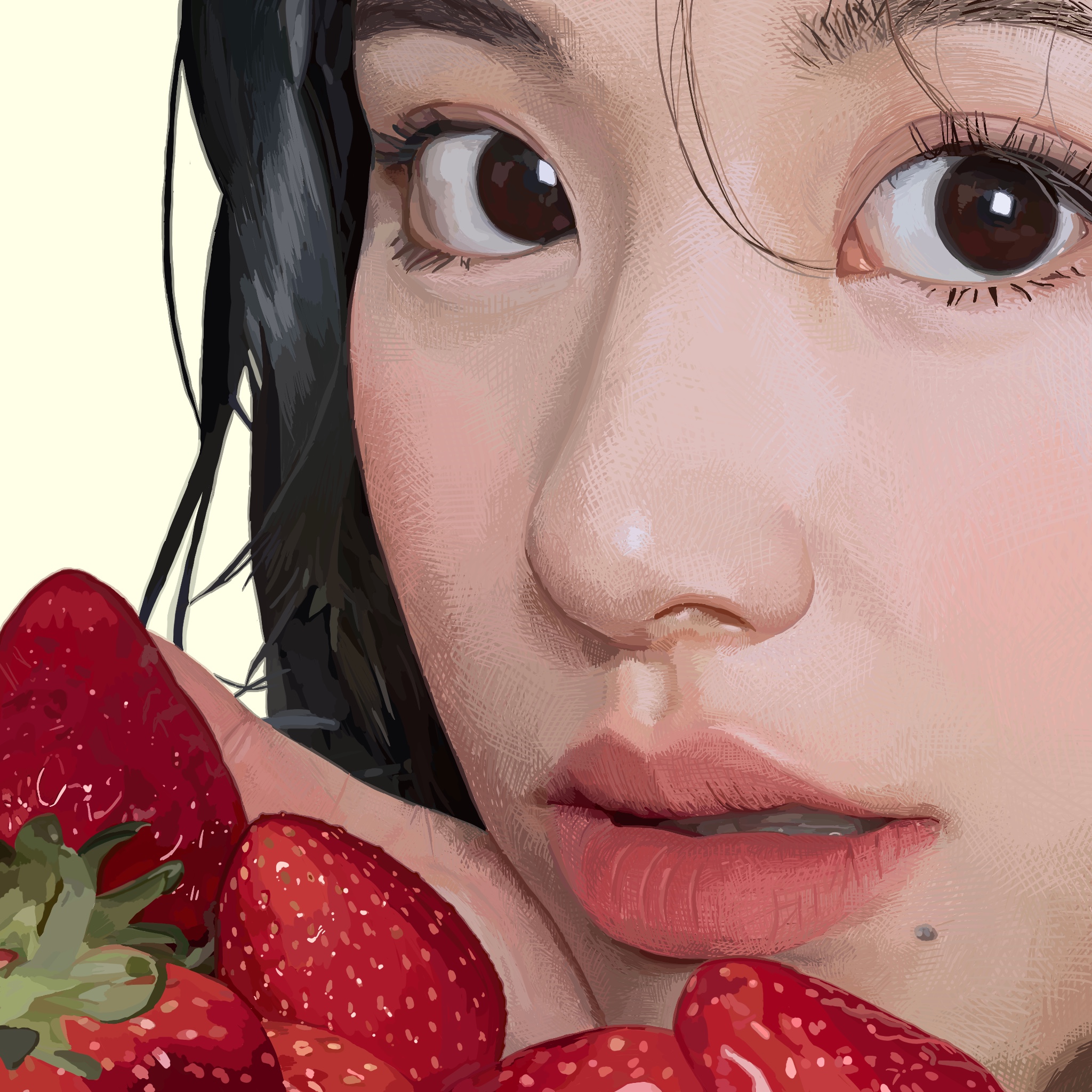 デジタルで描いた人物作品